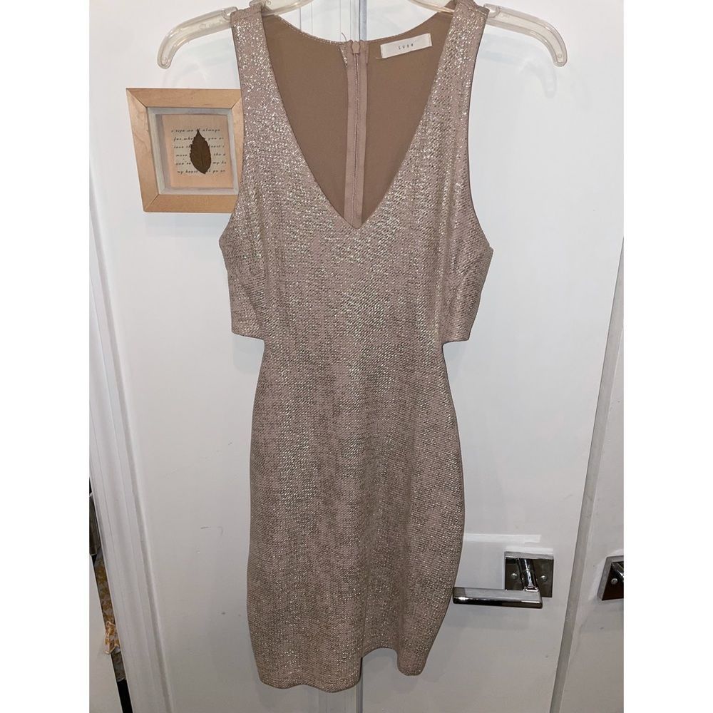 LUSH metallic cut out dress size medium
